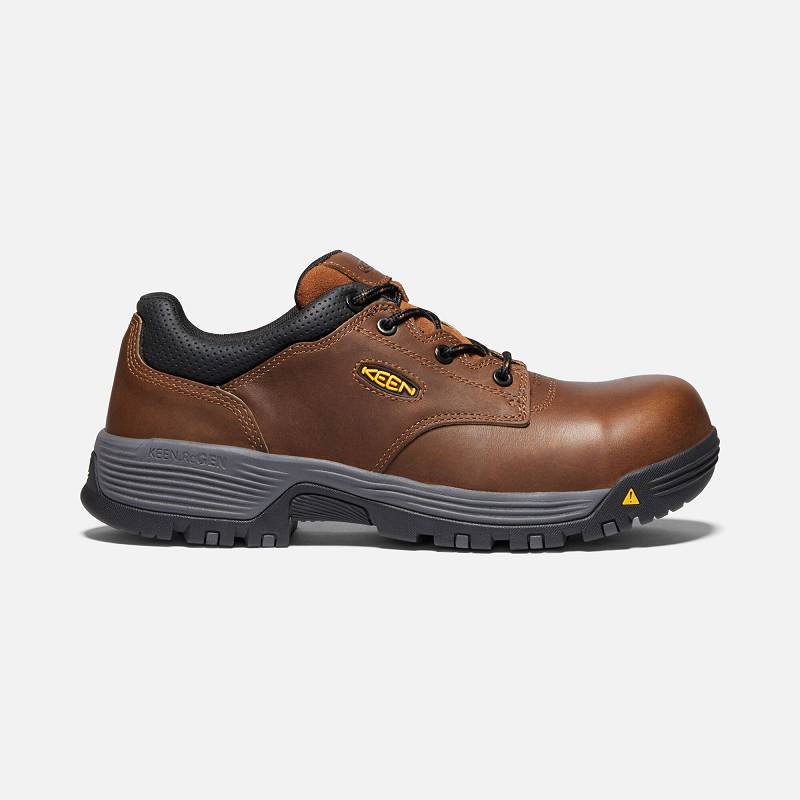 Keen Chicago Oxford Carbon-Fiber Toe Sicherheitsschuhe Herren DE-39504 Tobacco/Black - Keen Herrensc